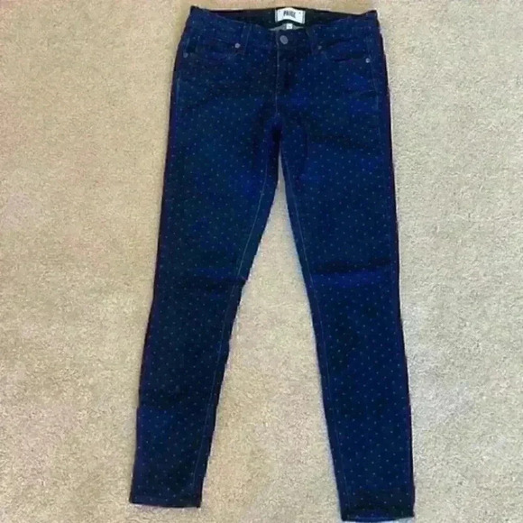 ⭐️ Paige polkadot denim verdugo ankle jeans - Picture 1 of 6